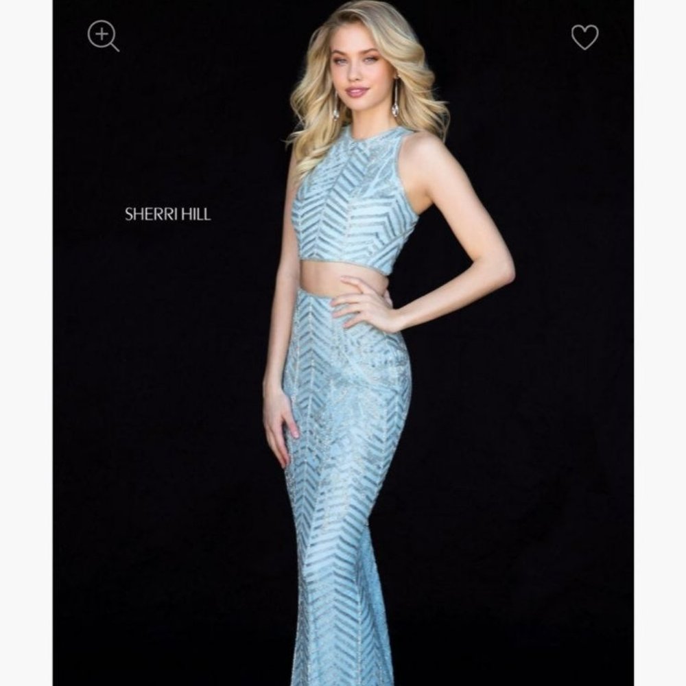 Sherri Hill 51782 Two Piece Formal Prom Dress Size 2
